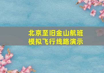 北京至旧金山航班模拟飞行线路演示