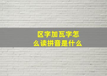 区字加瓦字怎么读拼音是什么