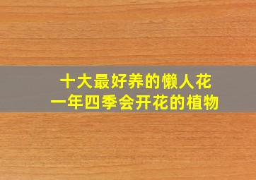 十大最好养的懒人花一年四季会开花的植物