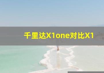 千里达X1one对比X1