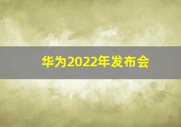 华为2022年发布会