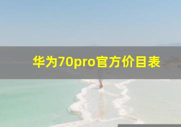 华为70pro官方价目表