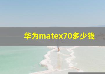 华为matex70多少钱