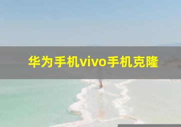 华为手机vivo手机克隆