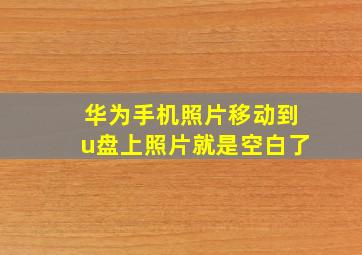 华为手机照片移动到u盘上照片就是空白了