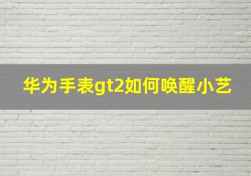 华为手表gt2如何唤醒小艺