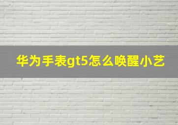 华为手表gt5怎么唤醒小艺