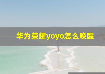 华为荣耀yoyo怎么唤醒