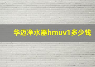 华迈净水器hmuv1多少钱