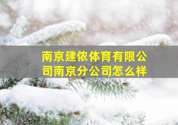 南京建侬体育有限公司南京分公司怎么样