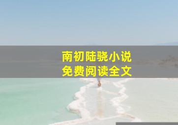 南初陆骁小说免费阅读全文