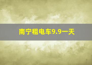 南宁租电车9.9一天