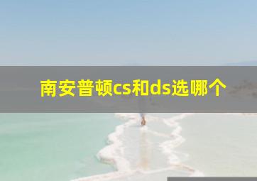 南安普顿cs和ds选哪个