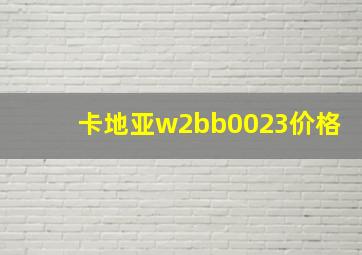 卡地亚w2bb0023价格