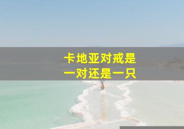 卡地亚对戒是一对还是一只