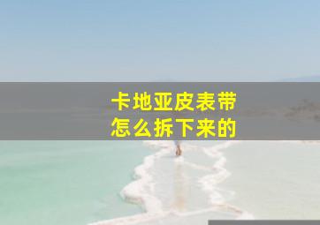 卡地亚皮表带怎么拆下来的