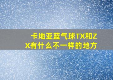 卡地亚蓝气球TX和ZX有什么不一样的地方