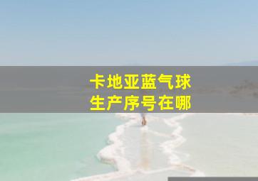 卡地亚蓝气球生产序号在哪