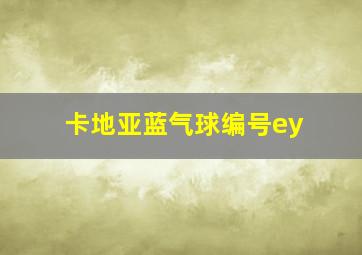 卡地亚蓝气球编号ey