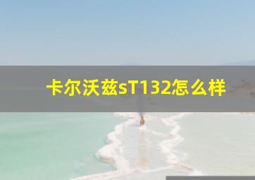 卡尔沃兹sT132怎么样