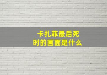 卡扎菲最后死时的画面是什么