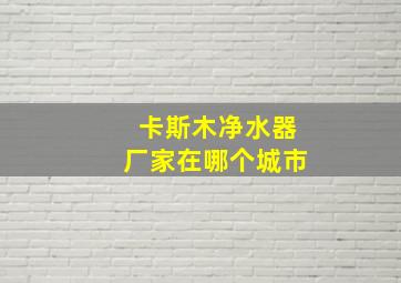 卡斯木净水器厂家在哪个城市