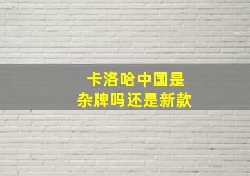 卡洛哈中国是杂牌吗还是新款