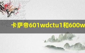 卡萨帝601wdctu1和600wtcsu1