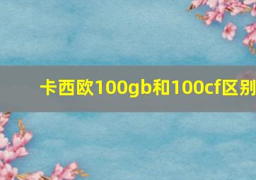 卡西欧100gb和100cf区别