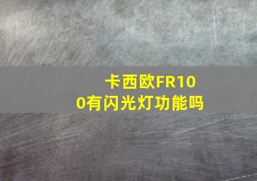 卡西欧FR100有闪光灯功能吗