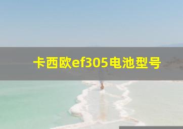 卡西欧ef305电池型号