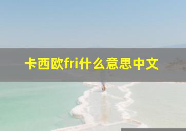 卡西欧fri什么意思中文