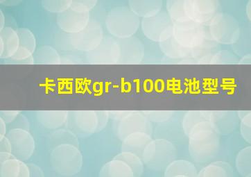 卡西欧gr-b100电池型号