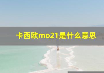 卡西欧mo21是什么意思