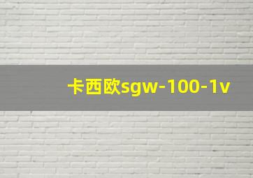 卡西欧sgw-100-1v