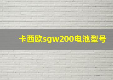 卡西欧sgw200电池型号