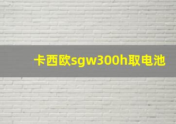 卡西欧sgw300h取电池