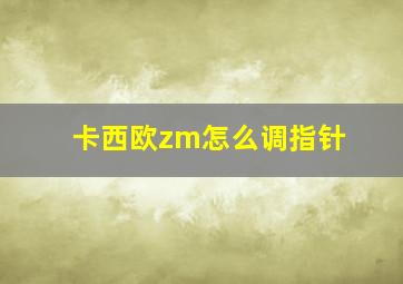 卡西欧zm怎么调指针