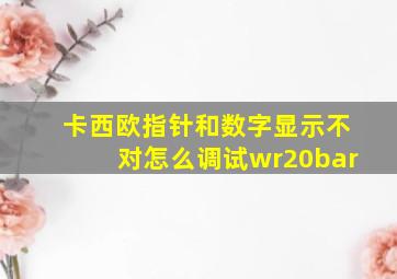 卡西欧指针和数字显示不对怎么调试wr20bar