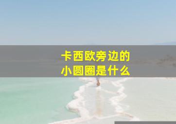 卡西欧旁边的小圆圈是什么