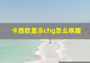 卡西欧显示chg怎么唤醒