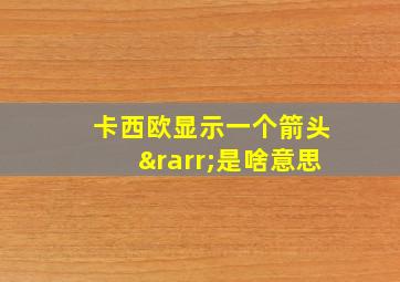 卡西欧显示一个箭头→是啥意思