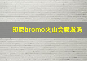 印尼bromo火山会喷发吗