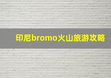 印尼bromo火山旅游攻略