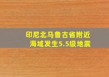 印尼北马鲁古省附近海域发生5.5级地震