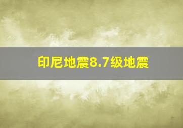 印尼地震8.7级地震