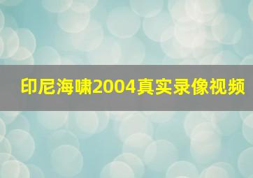 印尼海啸2004真实录像视频