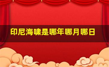 印尼海啸是哪年哪月哪日