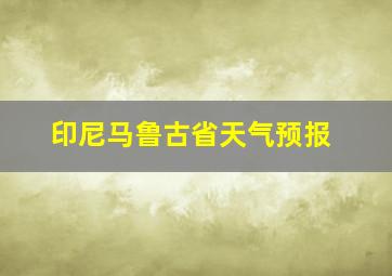 印尼马鲁古省天气预报