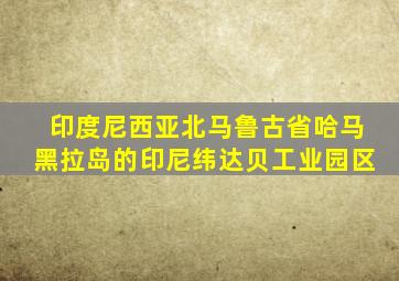 印度尼西亚北马鲁古省哈马黑拉岛的印尼纬达贝工业园区